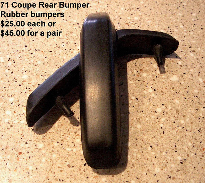 1971 Honda 600 Coupe rear bumper rubber bumpers